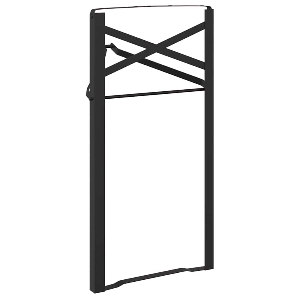 Sörasztal láb 2 pcs Fekete 39 x 3 x 75 cm Porszórt acél