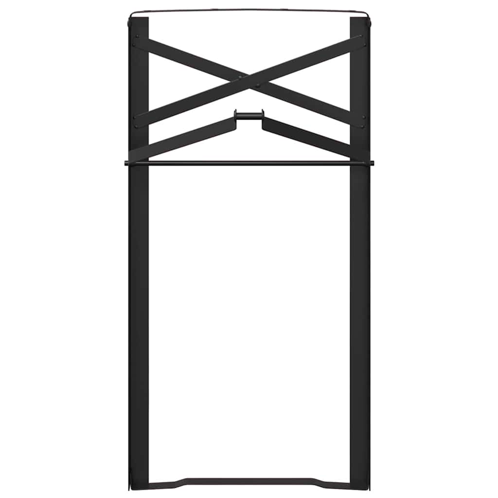 Sörasztal láb 2 pcs Fekete 39 x 3 x 75 cm Porszórt acél