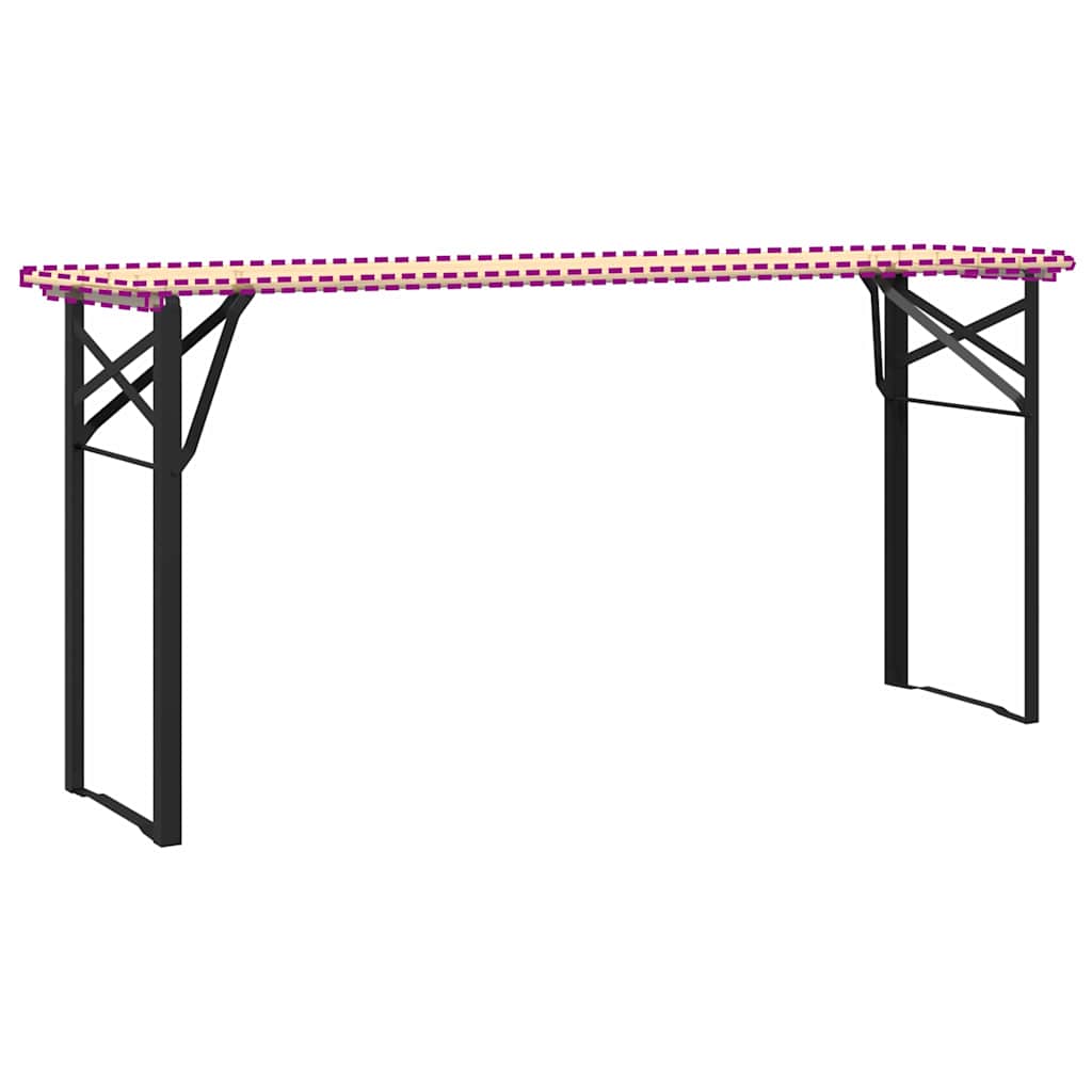 Sörasztal láb 2 pcs Fekete 39 x 3 x 75 cm Porszórt acél