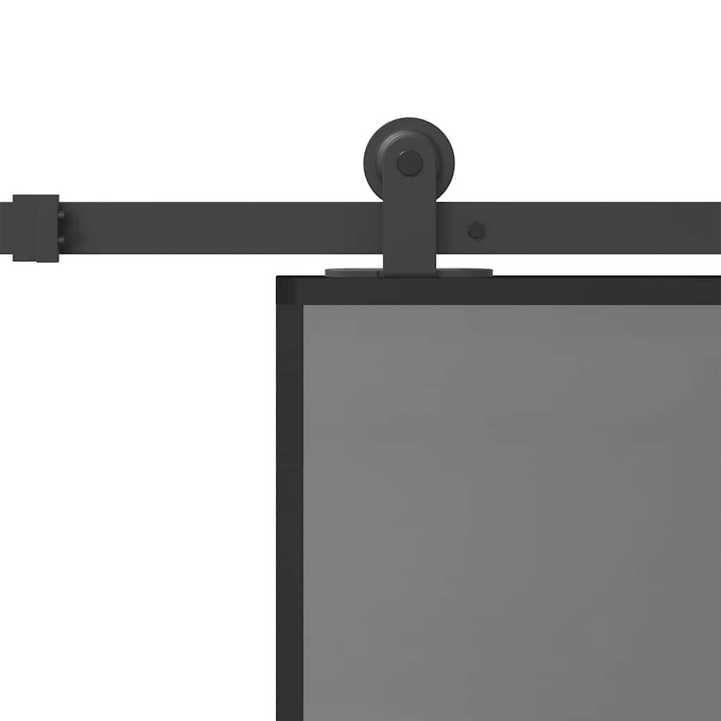tolóajtó vasalatokkal 76x205 cm edzett üveg&Alumínium