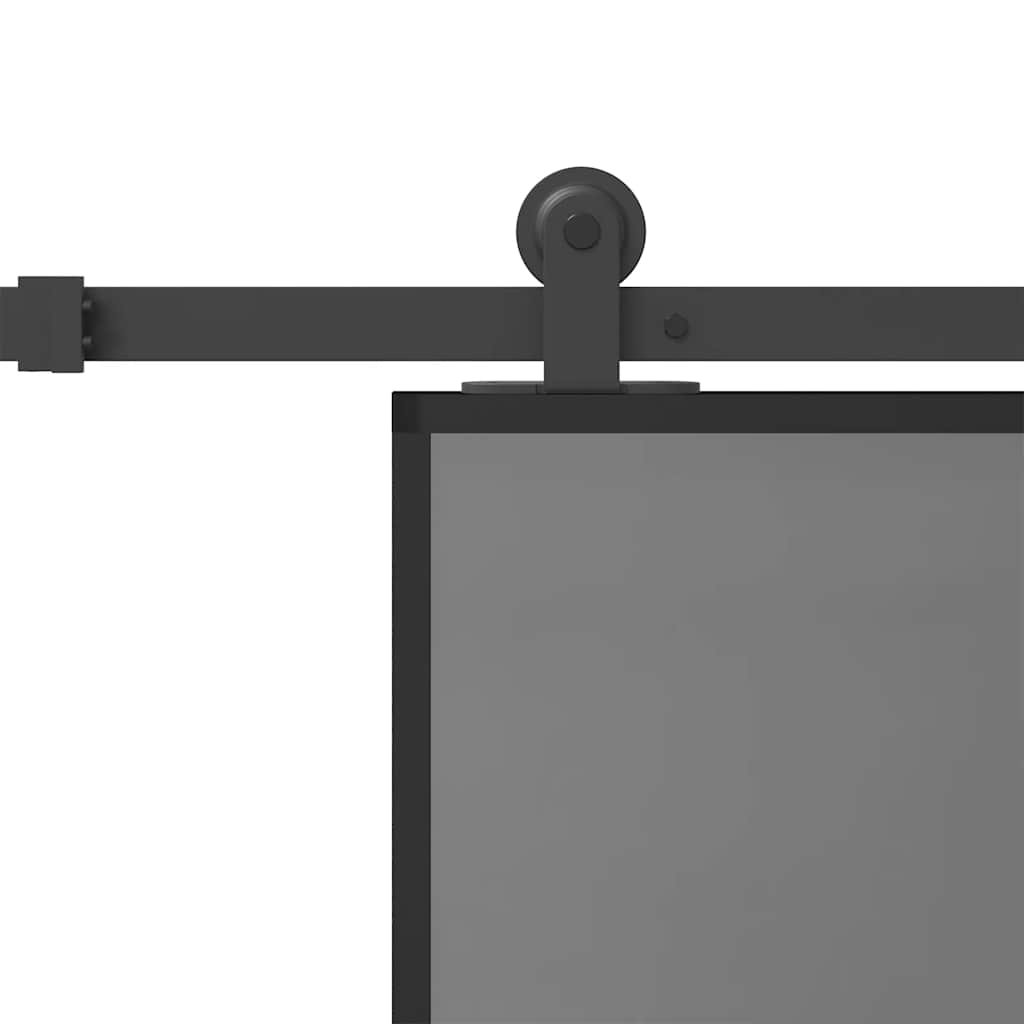 tolóajtó vasalatokkal 76x205 cm edzett üveg&Alumínium