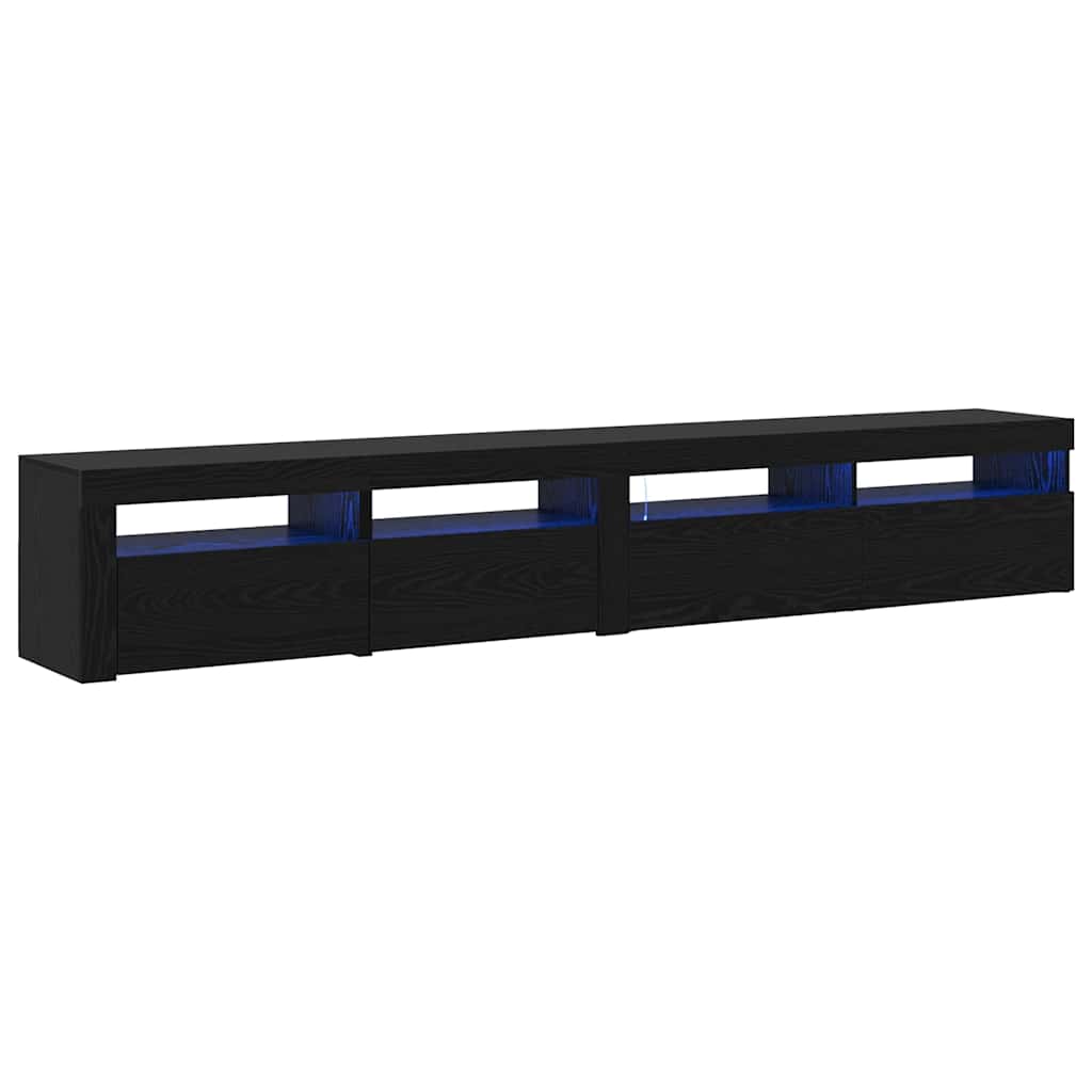 TV Szekrények 2 pcs Musta tammi 240 x 35 x 40 cm Faanyag