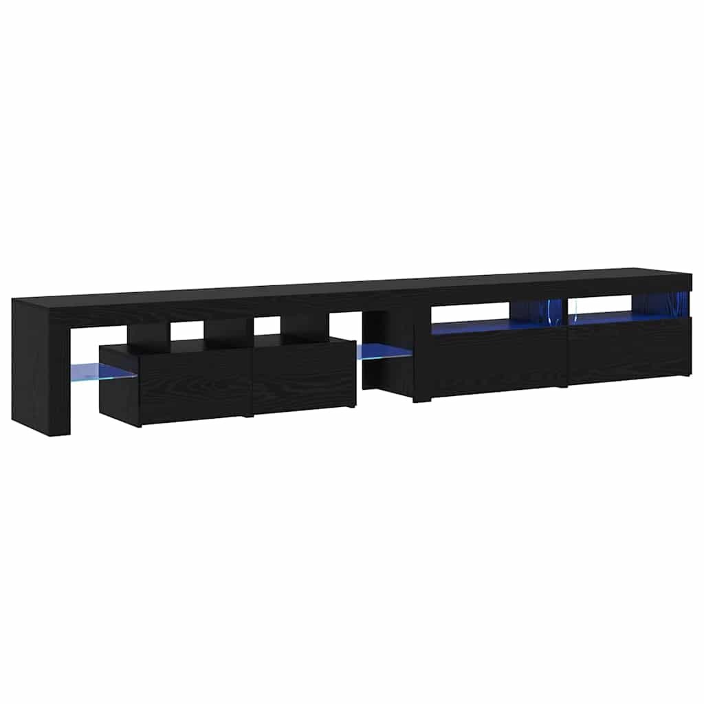 TV szekrények 3 pcs Musta tammi 260 x 36.5 x 40 cm Faanyag