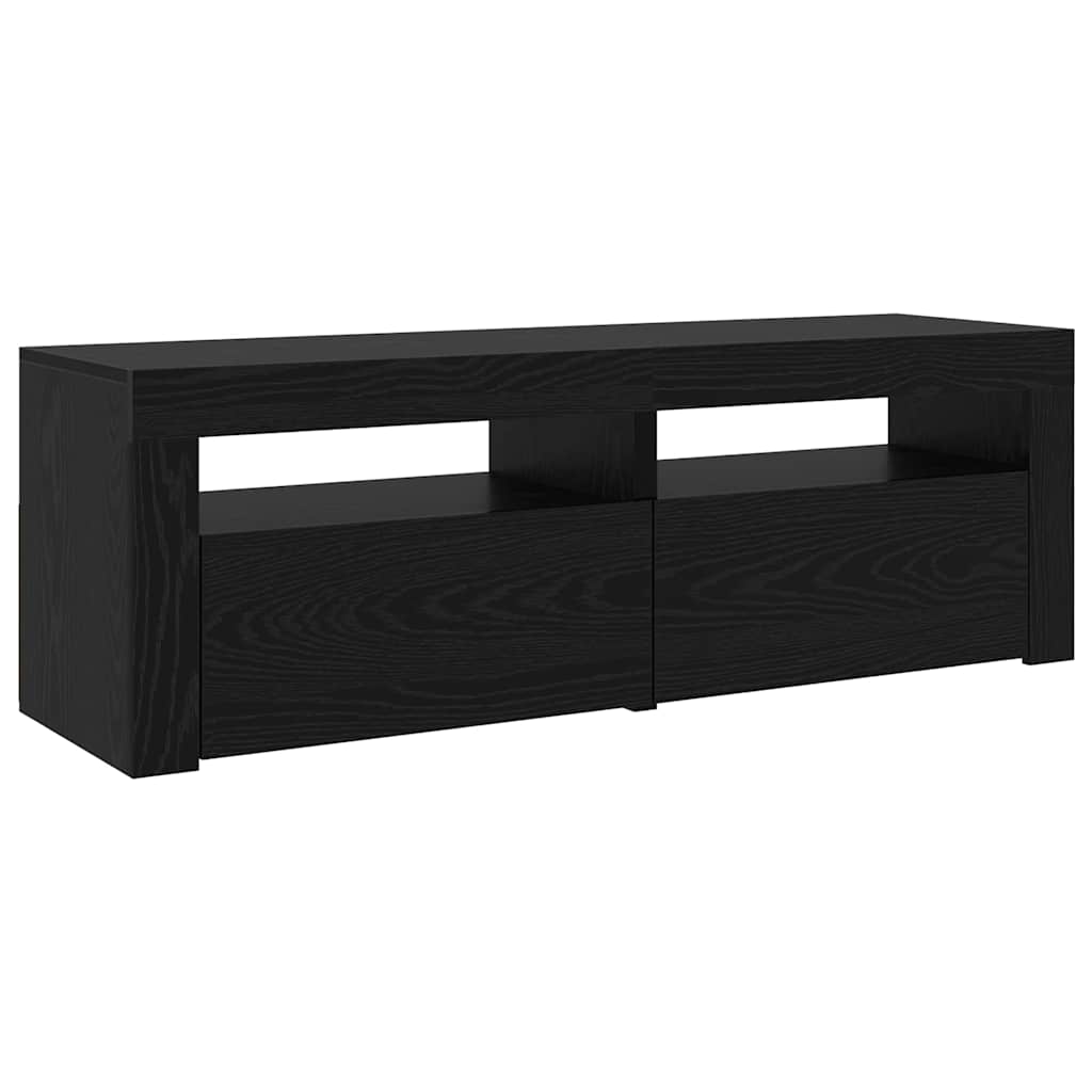 TV Szekrények 2 pcs Musta tammi 180 x 35 x 40 cm Faanyag