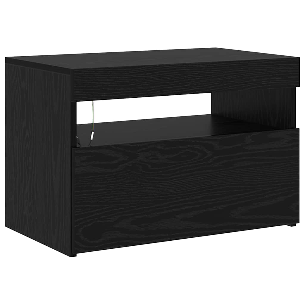TV Szekrények 2 pcs Musta tammi 180 x 35 x 40 cm Faanyag