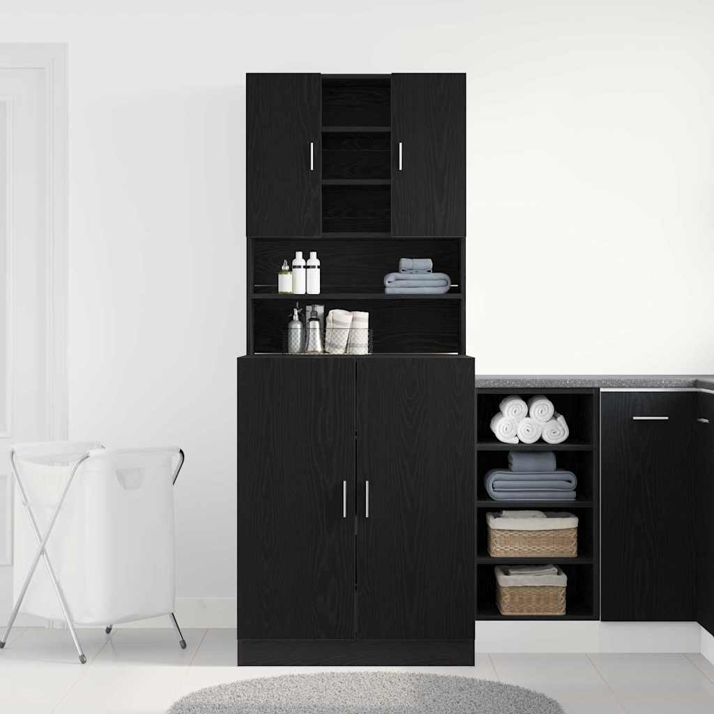Mosógépszekrény 2 pcs Musta tammi 70.5 x 71.5 x 181.5 cm