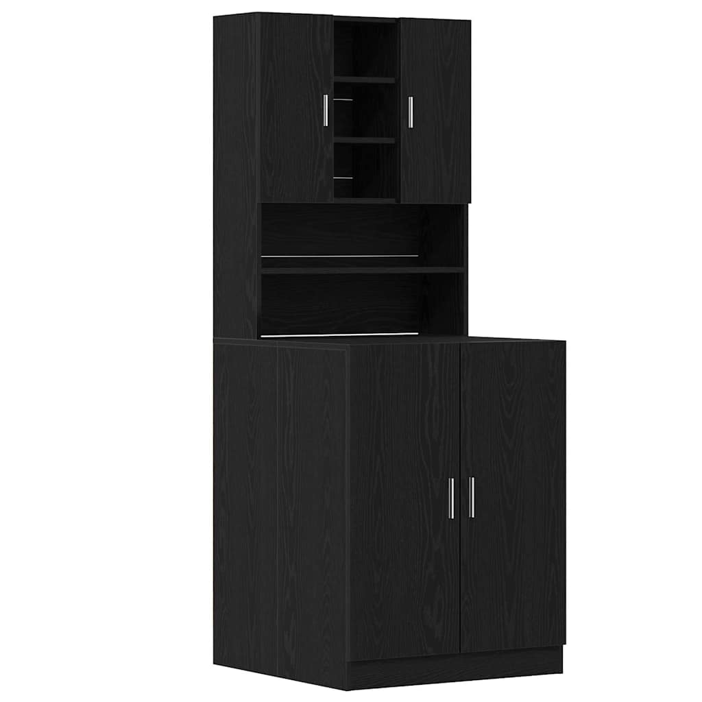 Mosógépszekrény 2 pcs Musta tammi 70.5 x 71.5 x 181.5 cm