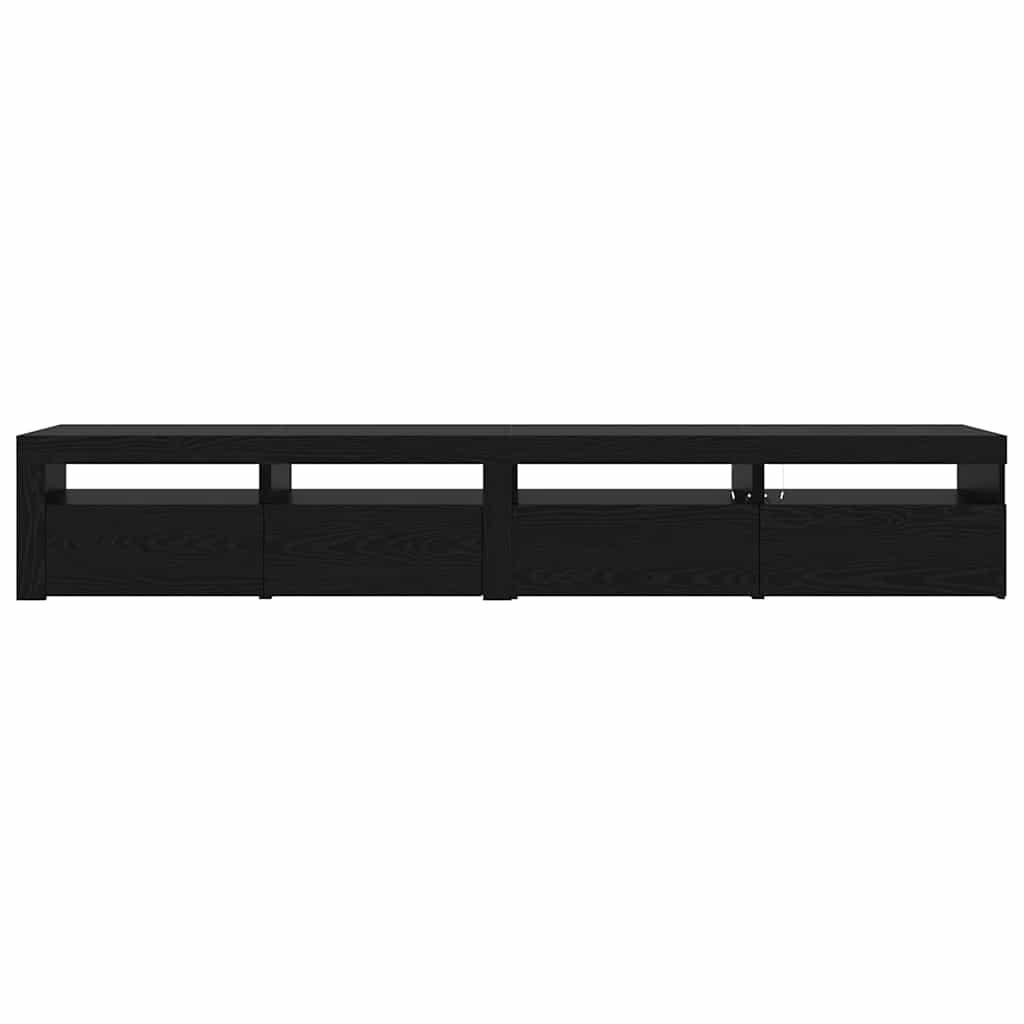 TV szekrény 3 pcs Musta tammi 240 x 35 x 40 cm Faanyag