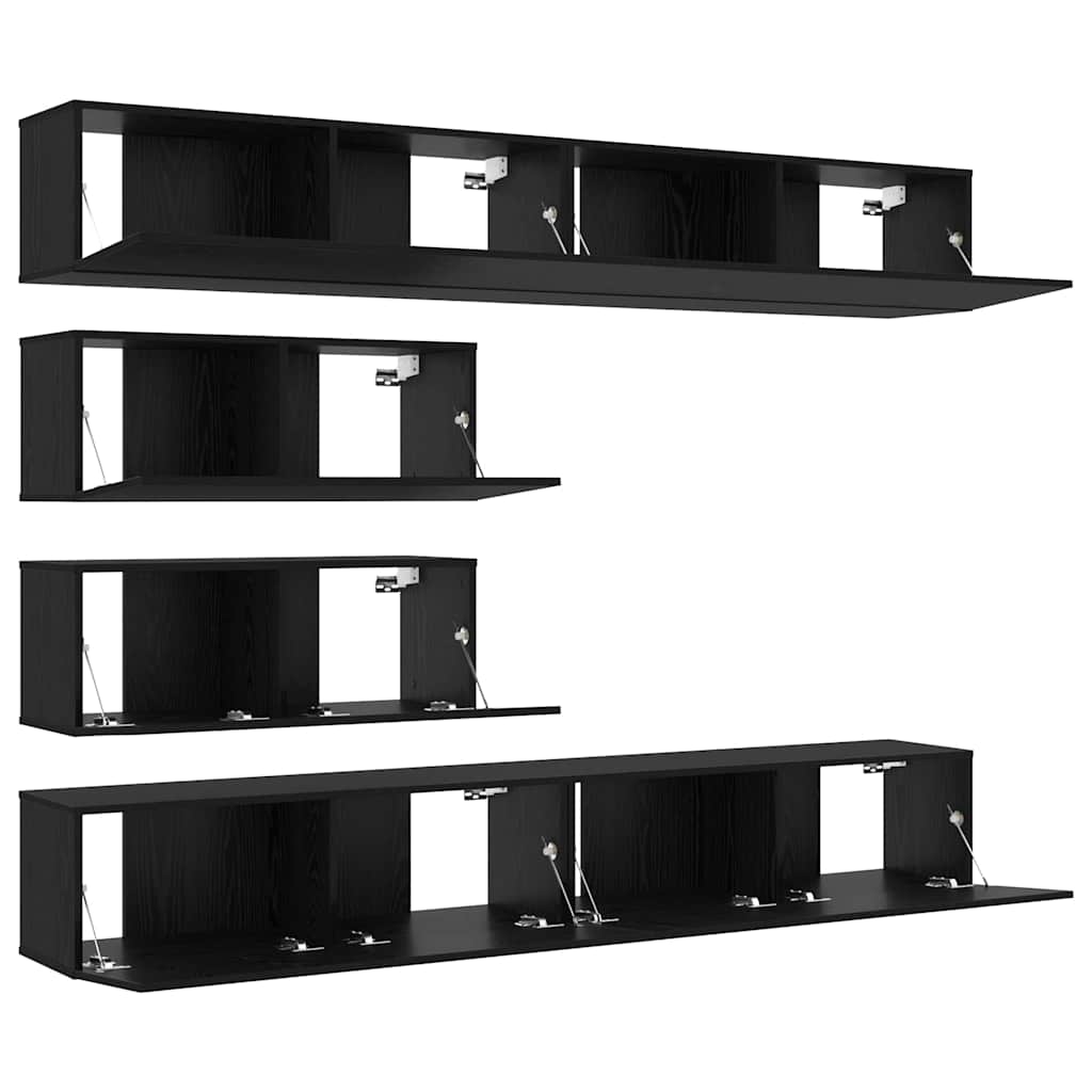 TV szekrény garnitúra 6 pcs Musta tammi 100 x 30 x 30 cm