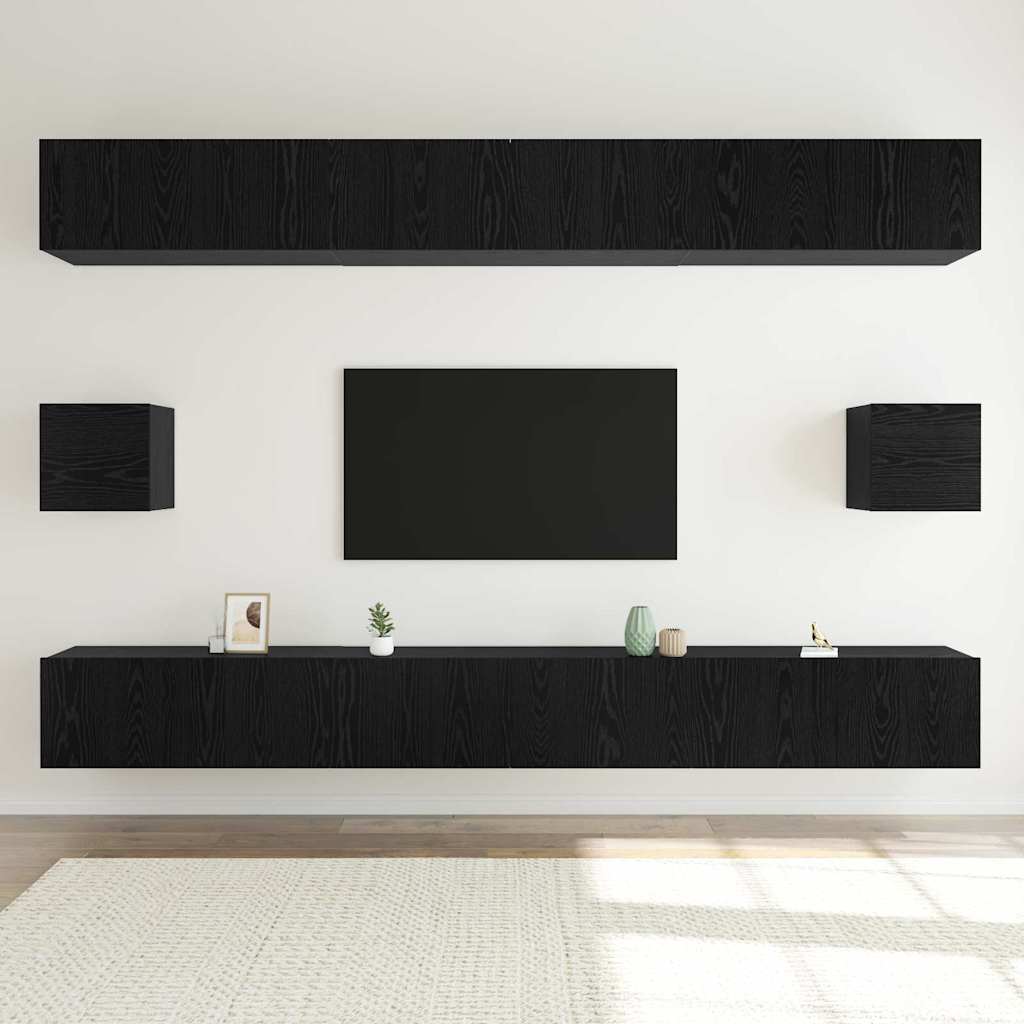 TV szekrény garnitúra 8 pcs Musta tammi 100 x 30 x 30 cm
