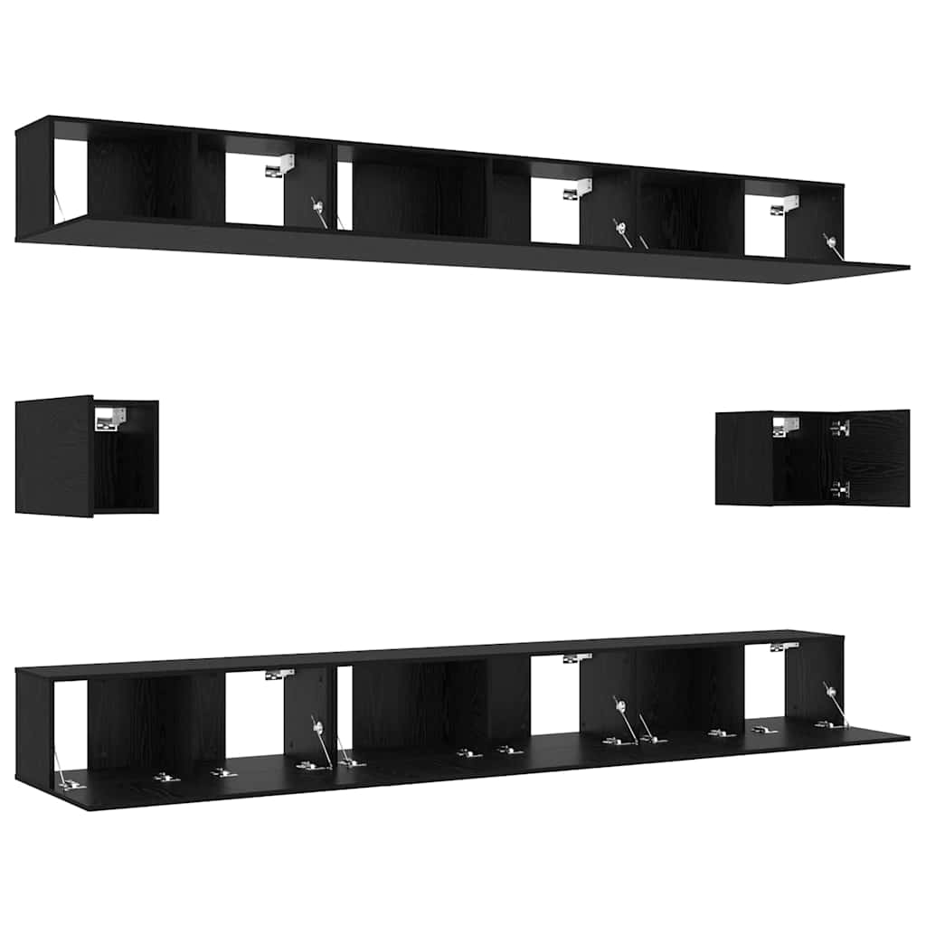 TV szekrény garnitúra 8 pcs Musta tammi 100 x 30 x 30 cm