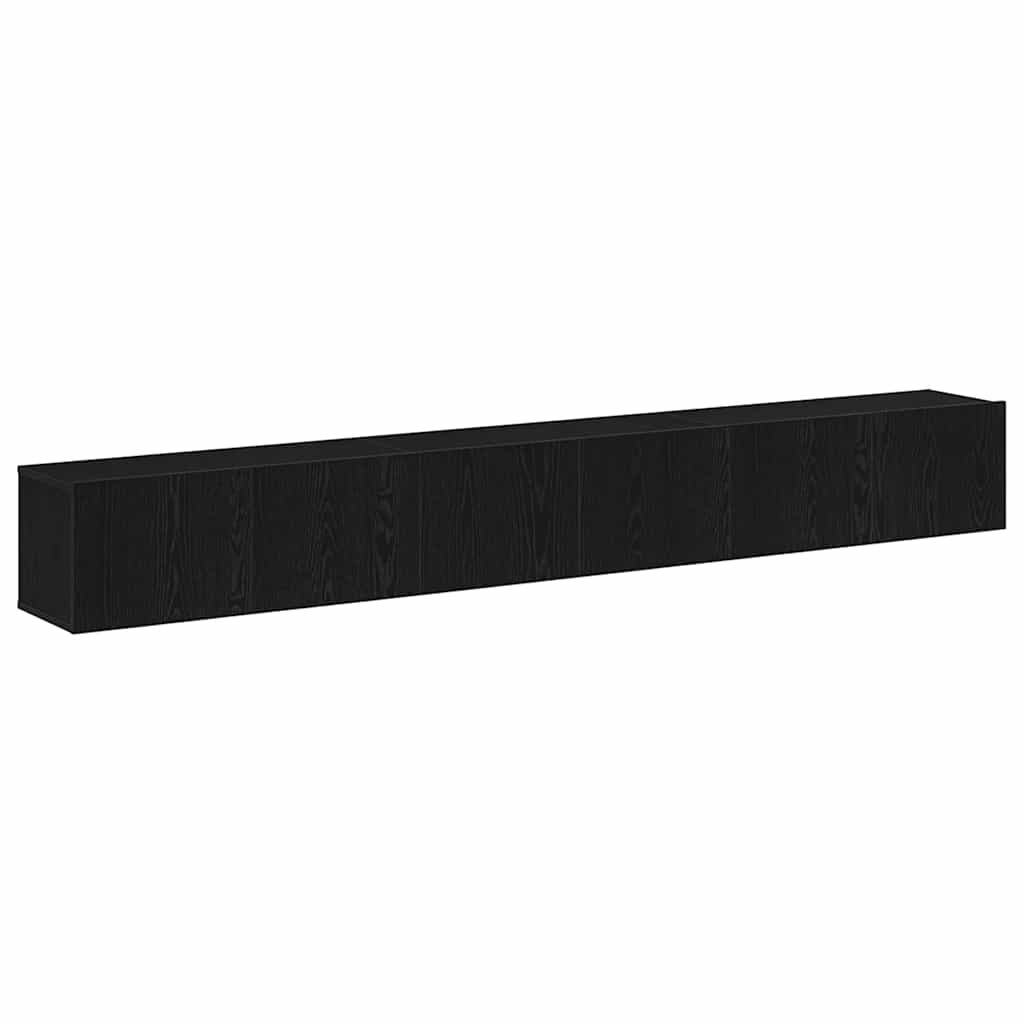 TV szekrény garnitúra 3 pcs Musta tammi 80 x 30 x 30 cm Faanyag