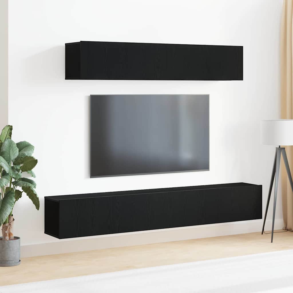 TV szekrény garnitúra 4 pcs Musta tammi 100 x 30 x 30 cm