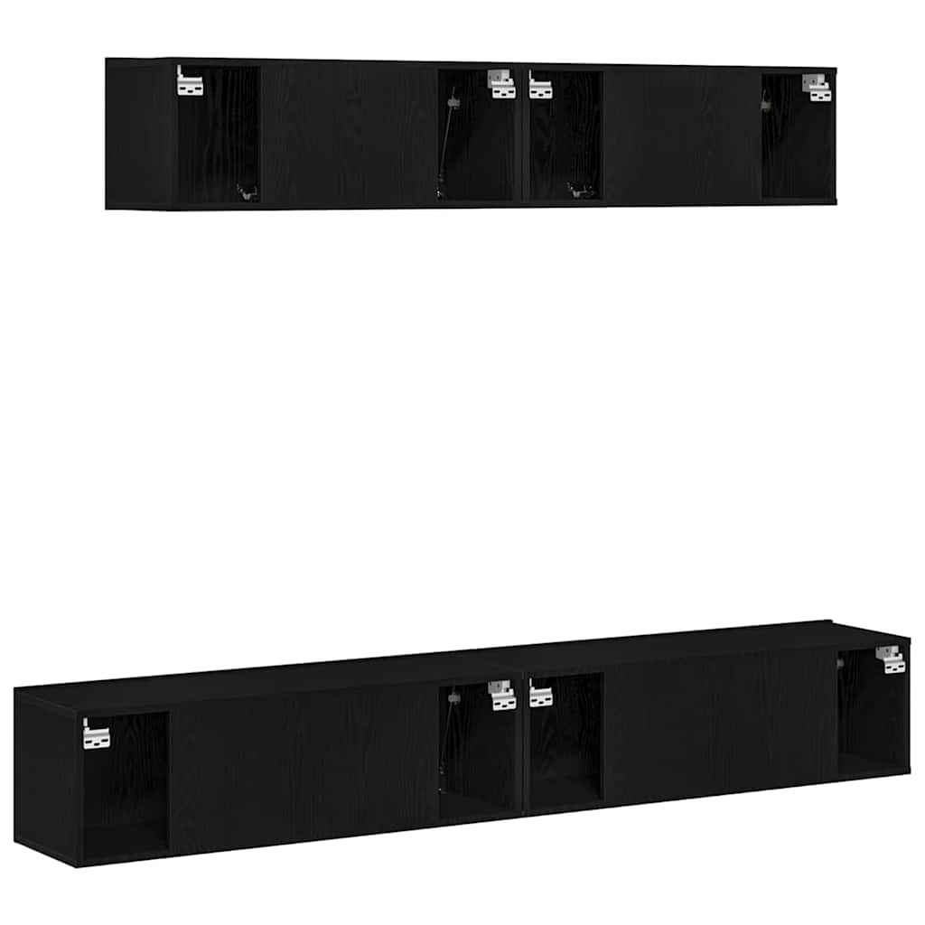 TV szekrény garnitúra 4 pcs Musta tammi 100 x 30 x 30 cm