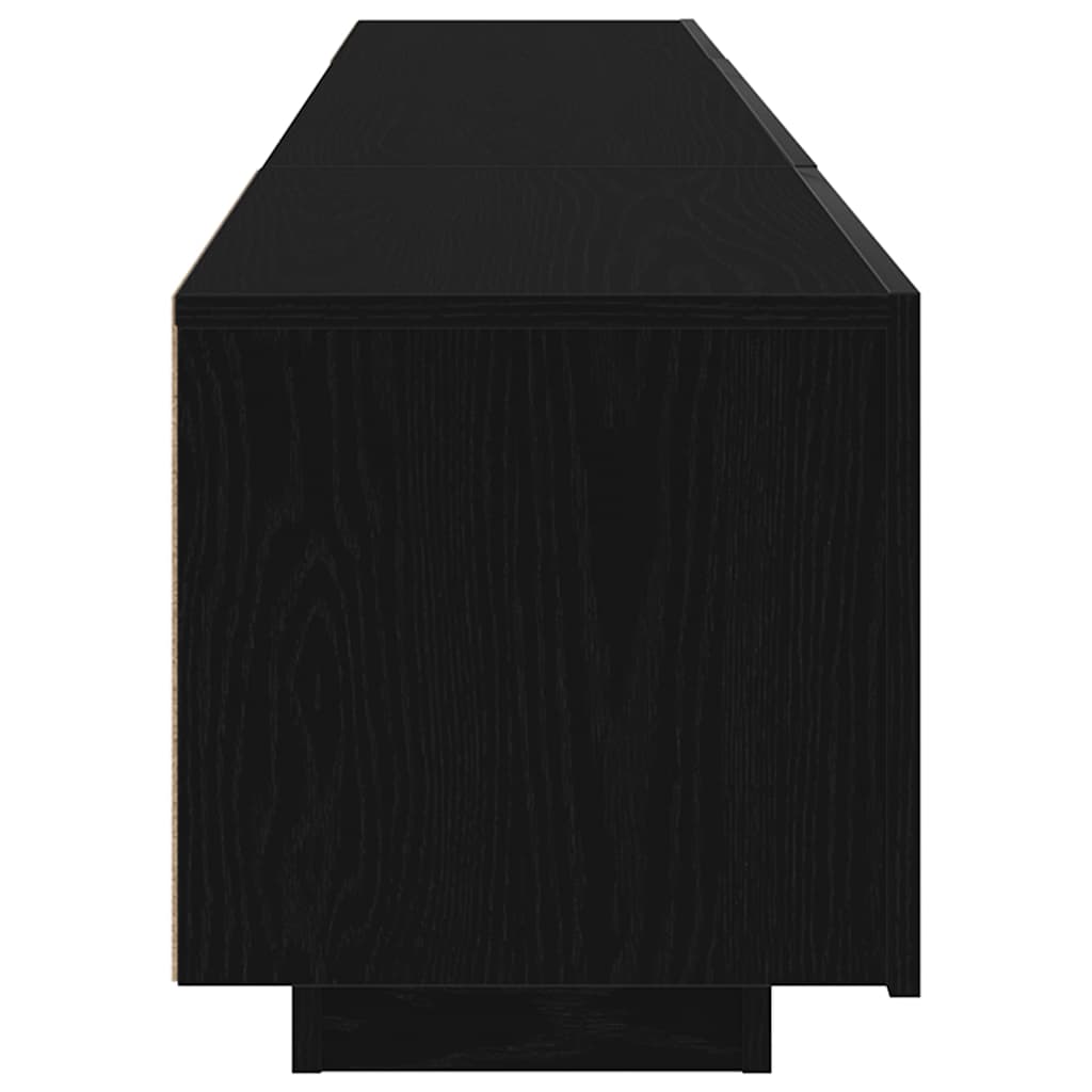 TV szekrény 2 pcs Fekete 180 x 35 x 40 cm Faanyag