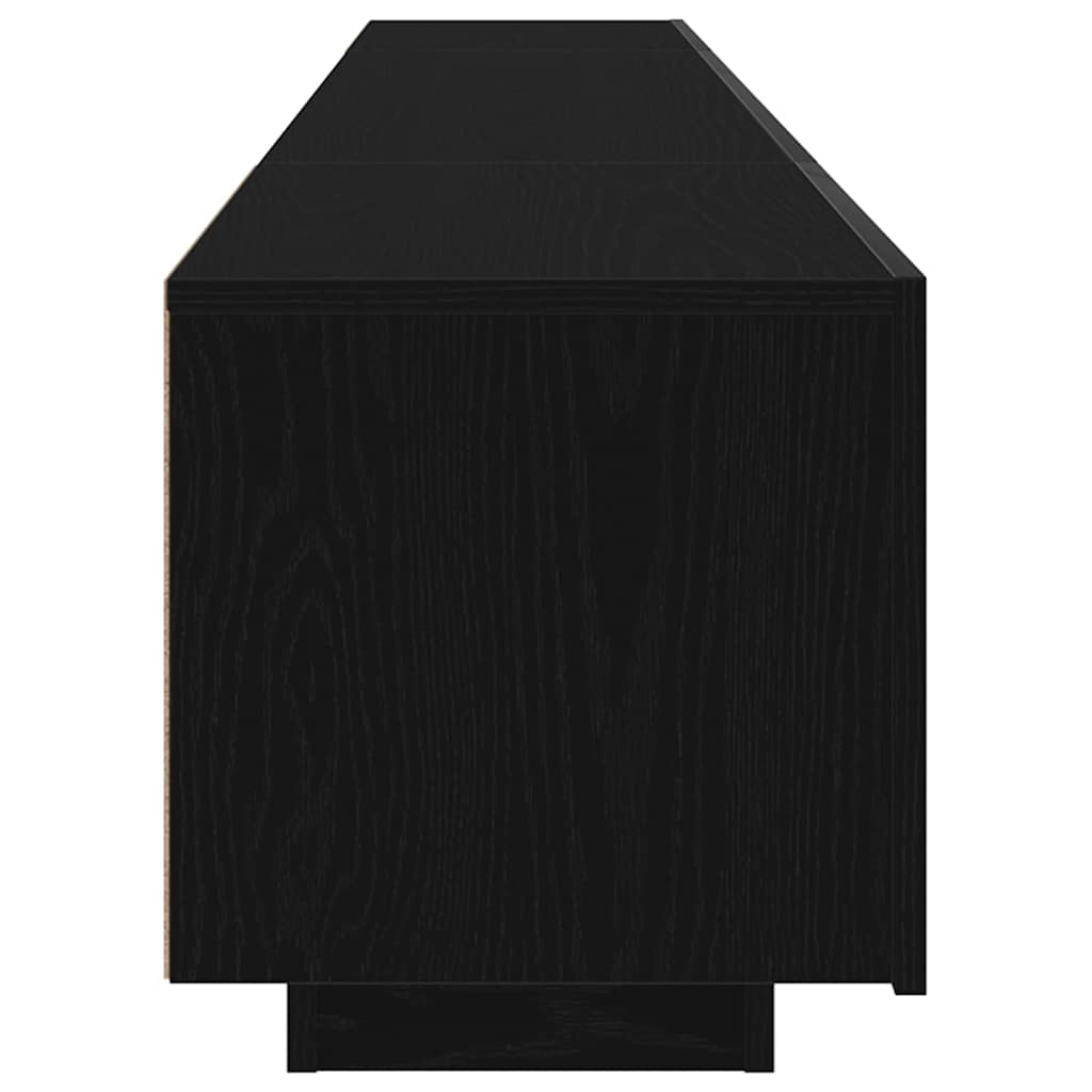 TV szekrény 2 pcs Fekete 200 x 35 x 40 cm Faanyag