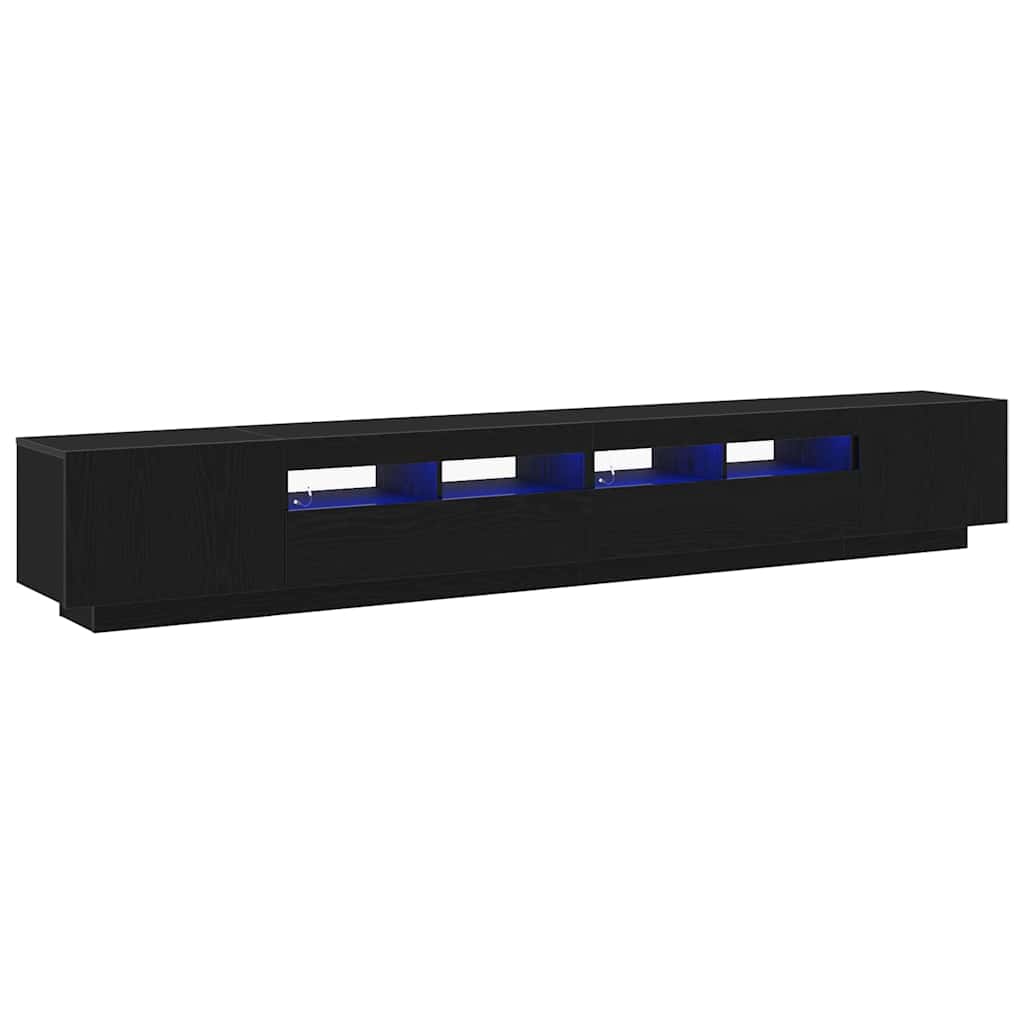 TV szekrény 3 pcs Fekete 260 x 35 x 40 cm Faanyag