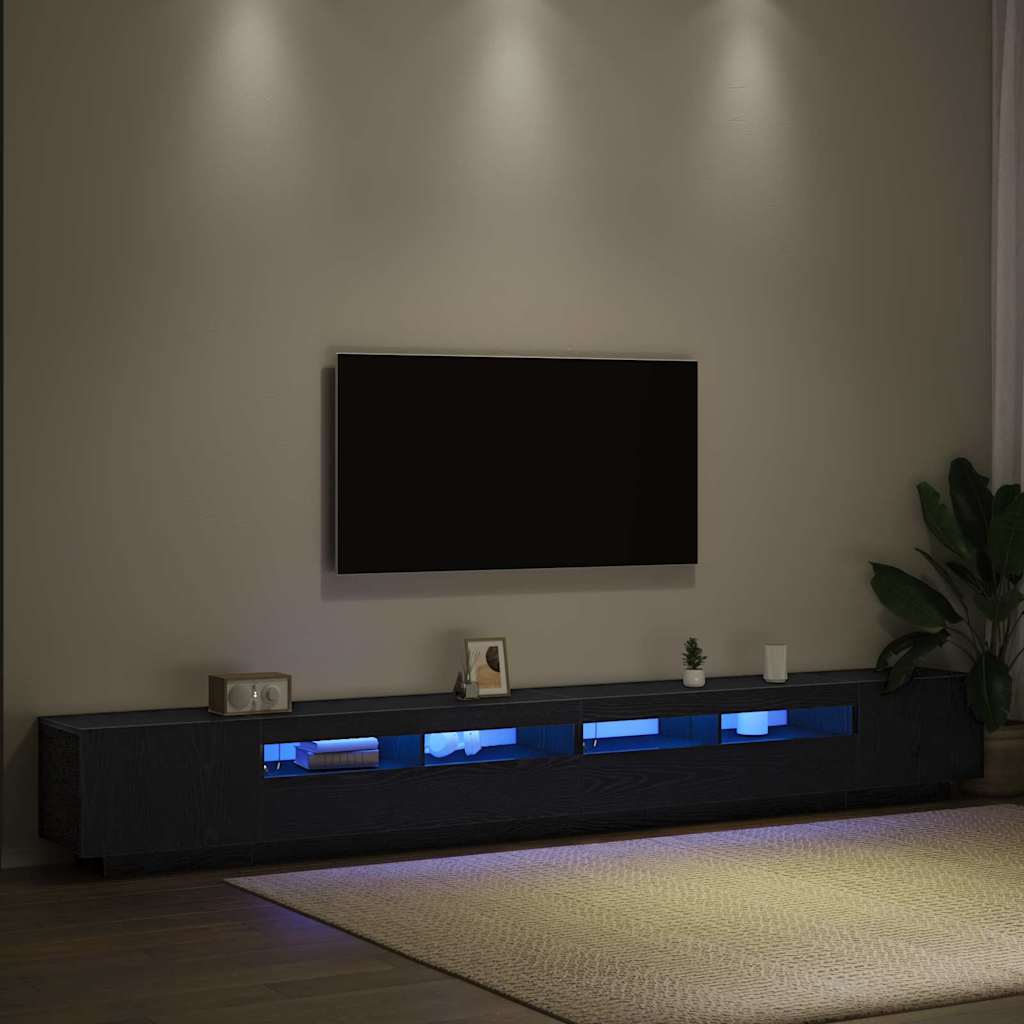 TV szekrény 3 pcs Fekete 300 x 35 x 40 cm Faanyag