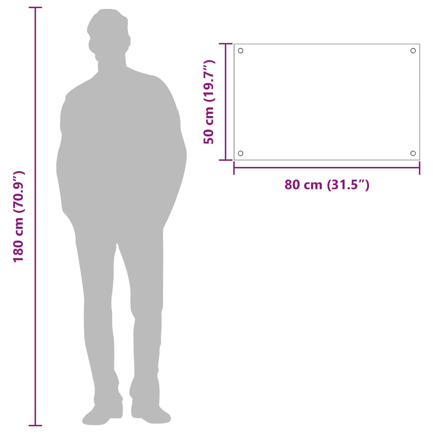 Konyhai splashback Sötétszürke 80 x 50 x 0,6 cm edzett üveg