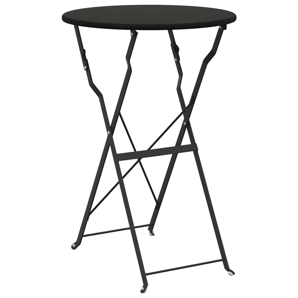 Bisztróasztal Antracit Ø50x71 cm Porfestett acél