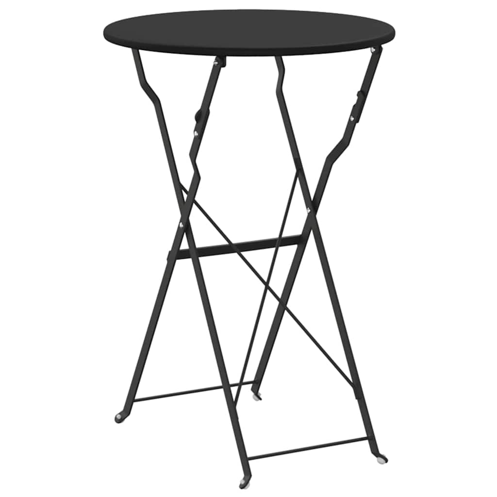 Bisztróasztal Antracit Ø50x71 cm Porfestett acél