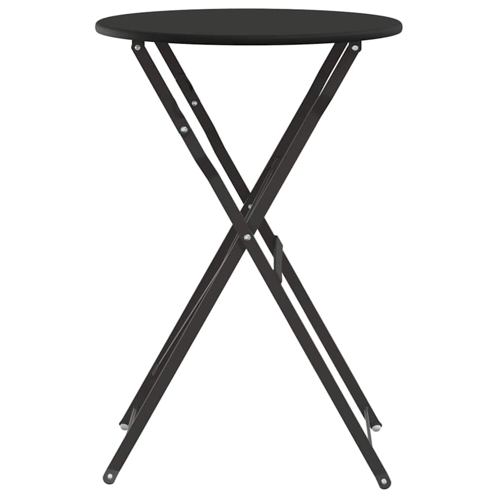 Bisztróasztal Antracit Ø50x71 cm Porfestett acél