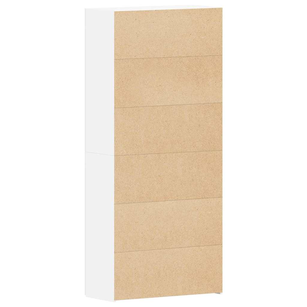 Cipőszekrény polcokkal ajtóval Fehér 80 x 35.5 x 180 cm Faanyag