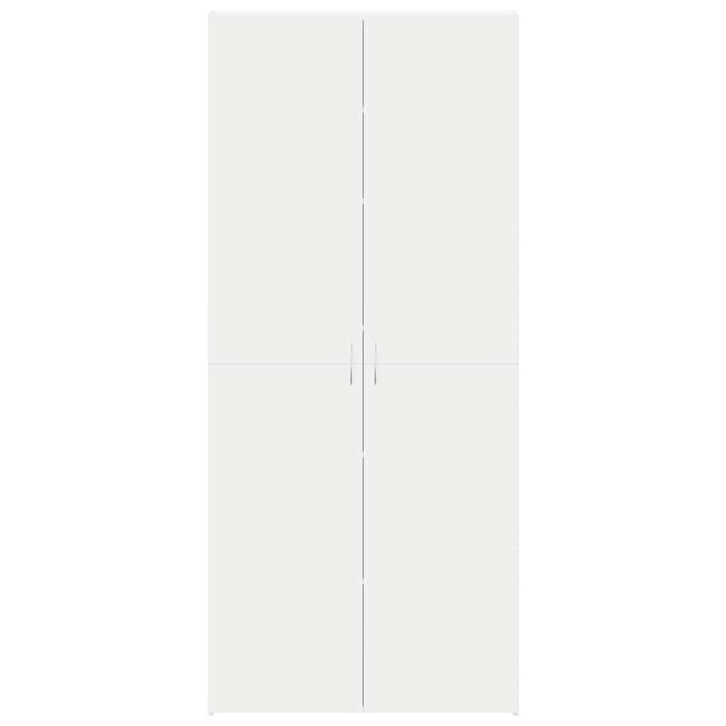 Cipőszekrény polcokkal ajtóval Fehér 80 x 35.5 x 180 cm Faanyag
