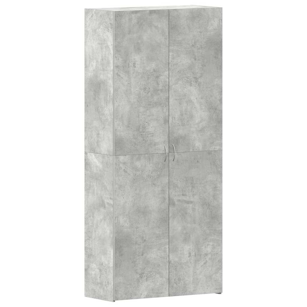 Cipőszekrény polcokkal Szürke 80 x 35.5 x 180 cm Faanyag
