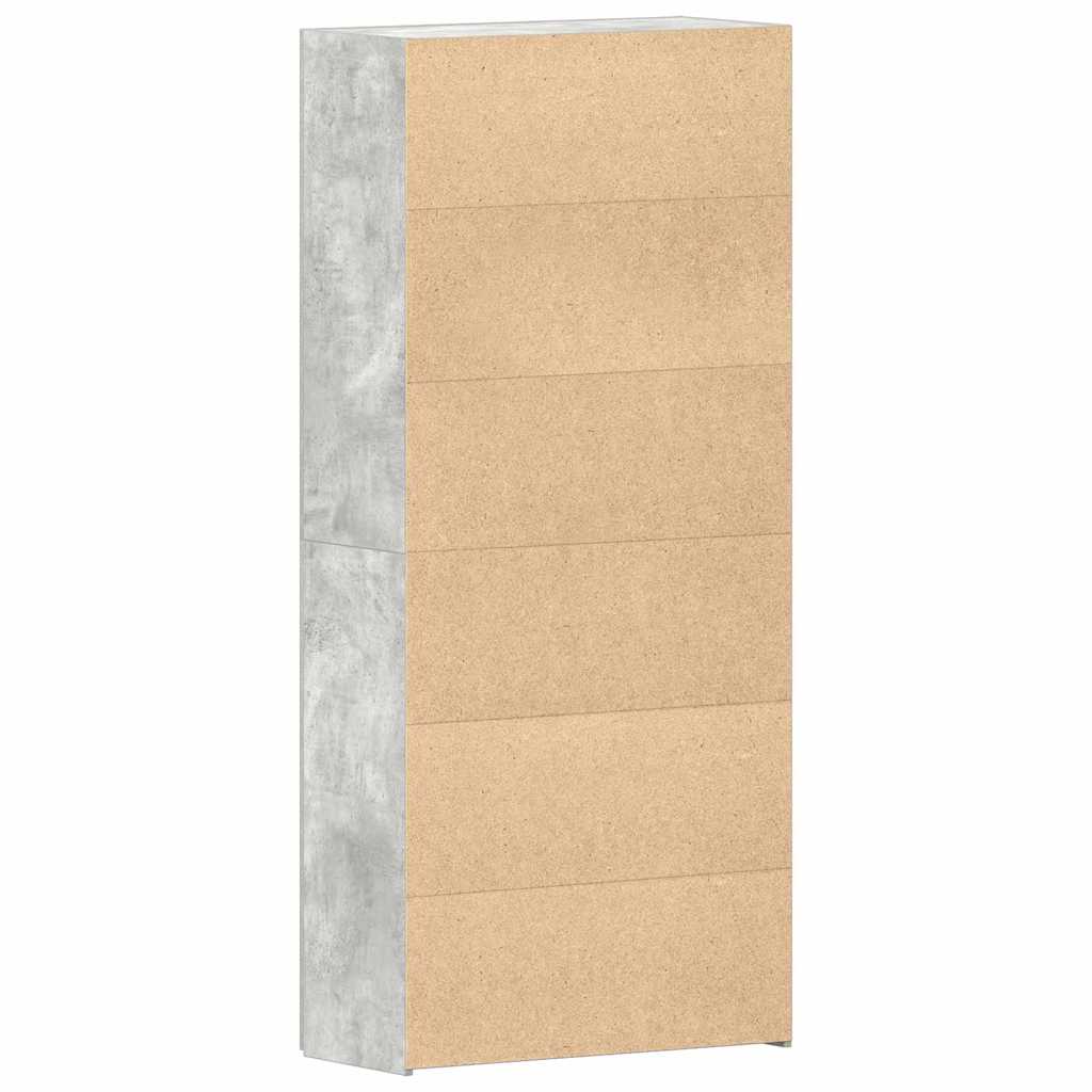 Cipőszekrény polcokkal Szürke 80 x 35.5 x 180 cm Faanyag