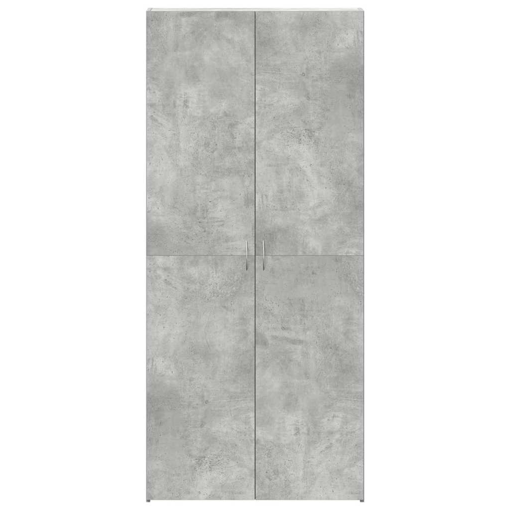 Cipőszekrény polcokkal Szürke 80 x 35.5 x 180 cm Faanyag