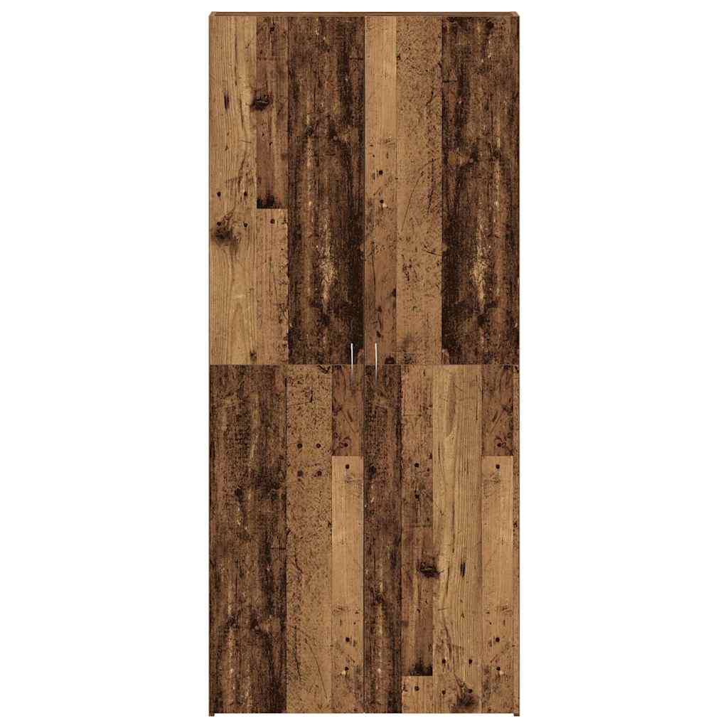 Cipőszekrény polcokkal ajtóval Barna 80 x 35.5 x 180 cm Faanyag