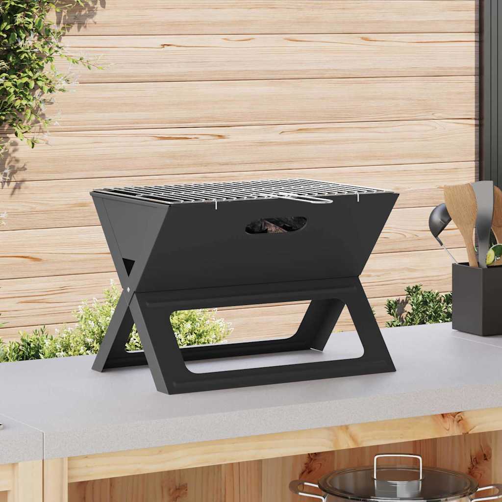 Kültéri grill Fekete 46 x 30 x 31 cm Acél