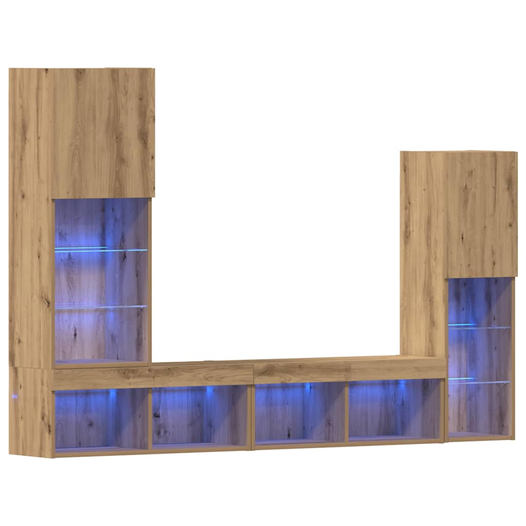 TV szekrény kézműves tölgy 40.5 x 30 x 102 cm Faanyag