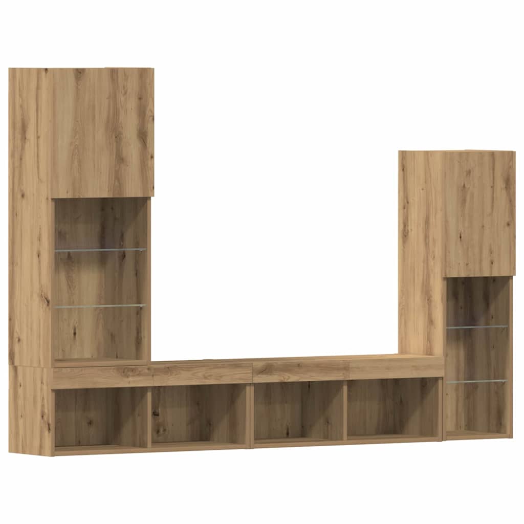 TV szekrény kézműves tölgy 40.5 x 30 x 102 cm Faanyag