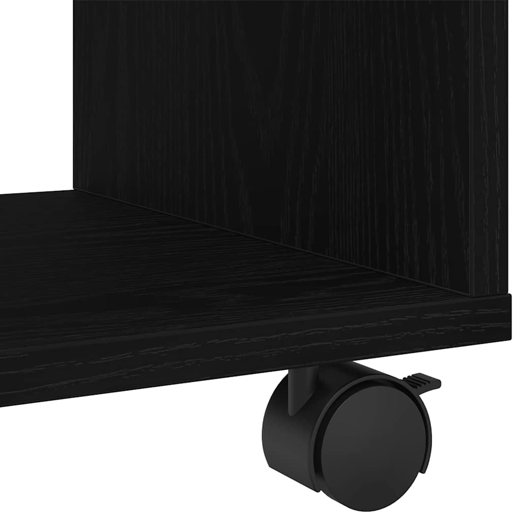 Végasztal polcokkal Musta tammi 72 x 33 x 42.5 cm Faanyag