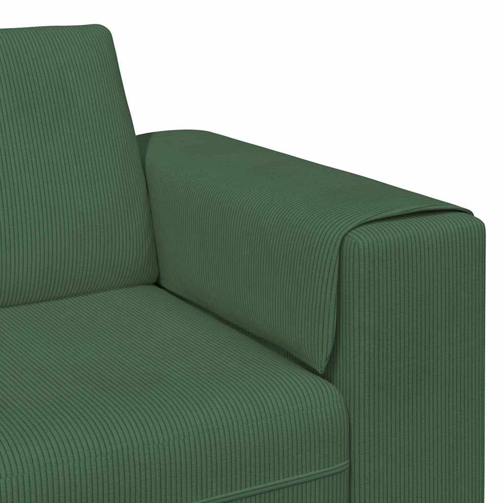 Szövet kanapé párnával Sötétzöld 208 cm Bársony anyag
