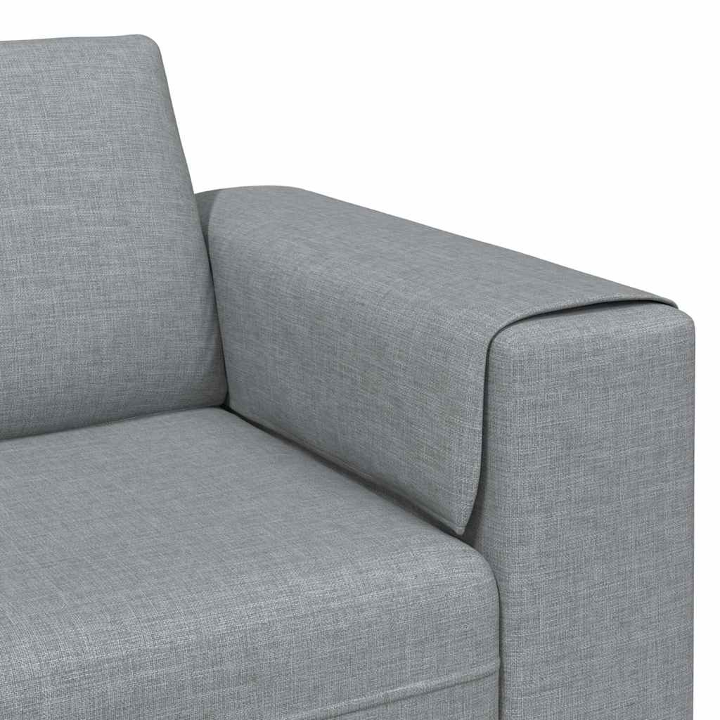 Kanapé Szett 3 pcs Világosszürke szövet