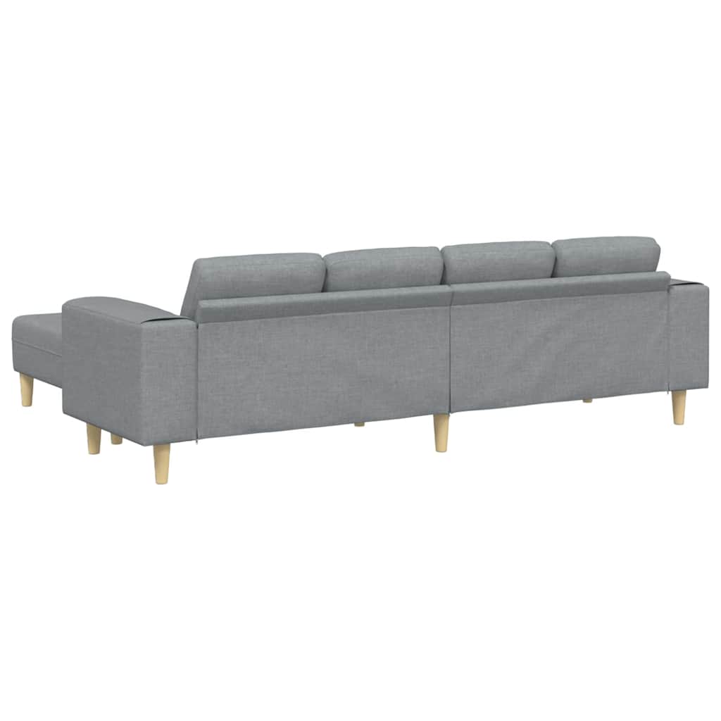 Kanapé Szett 3 pcs Világosszürke szövet