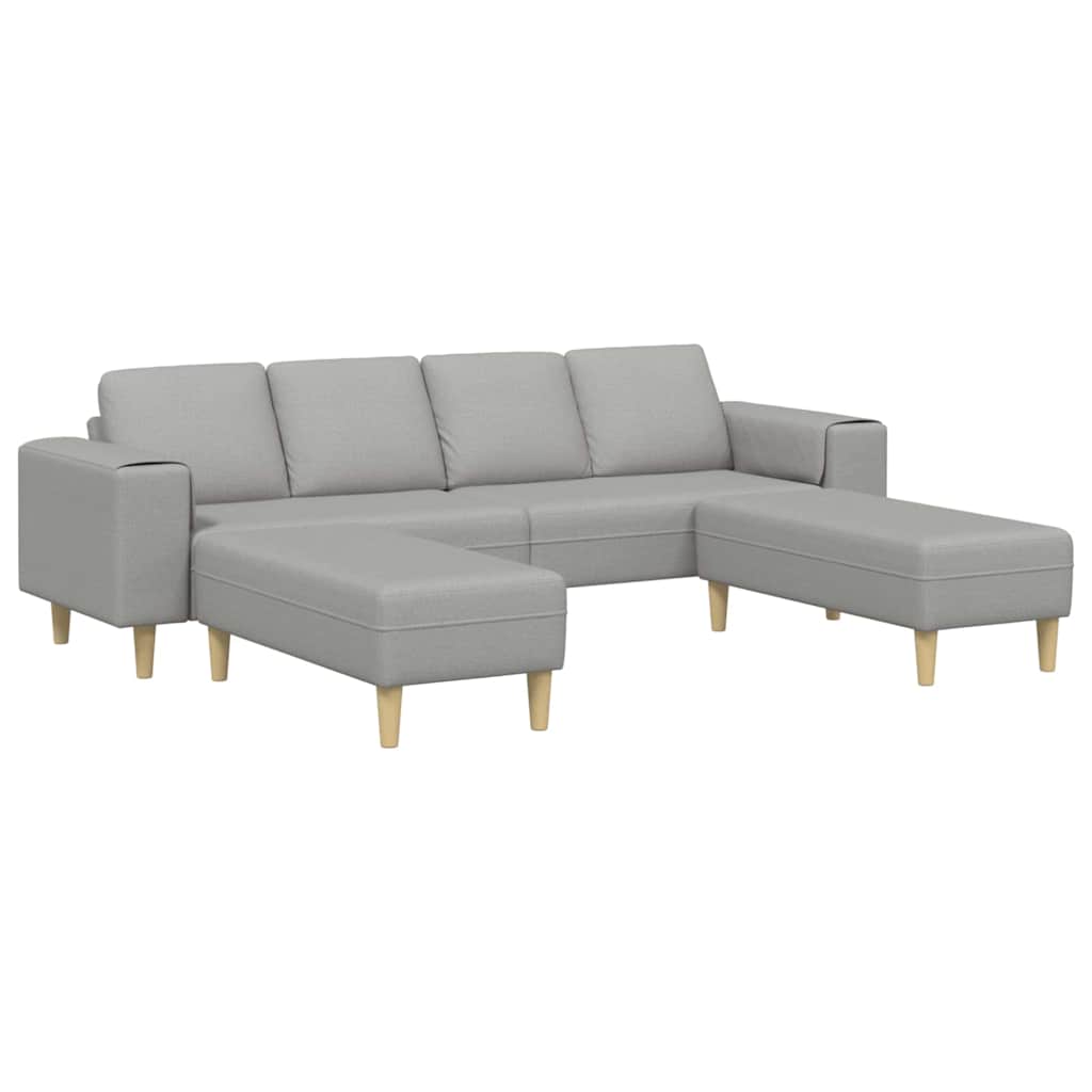 Kanapé Szett 3 pcs Felhős szürke szövet