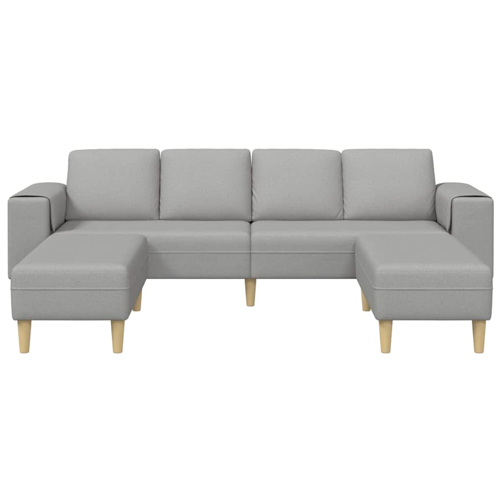 Kanapé Szett 3 pcs Felhős szürke szövet