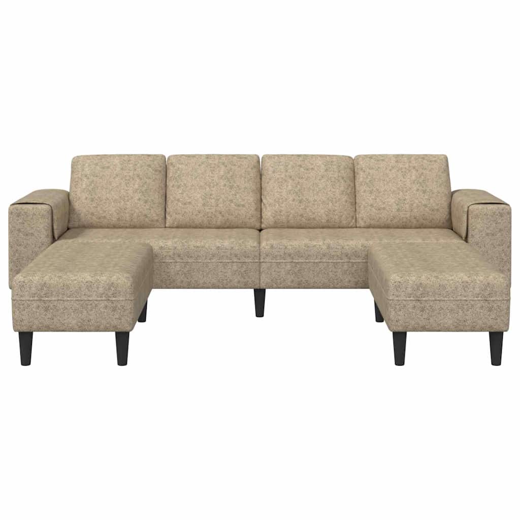 Kanapé Szett 3 pcs Világosszürke Műbőr velúr