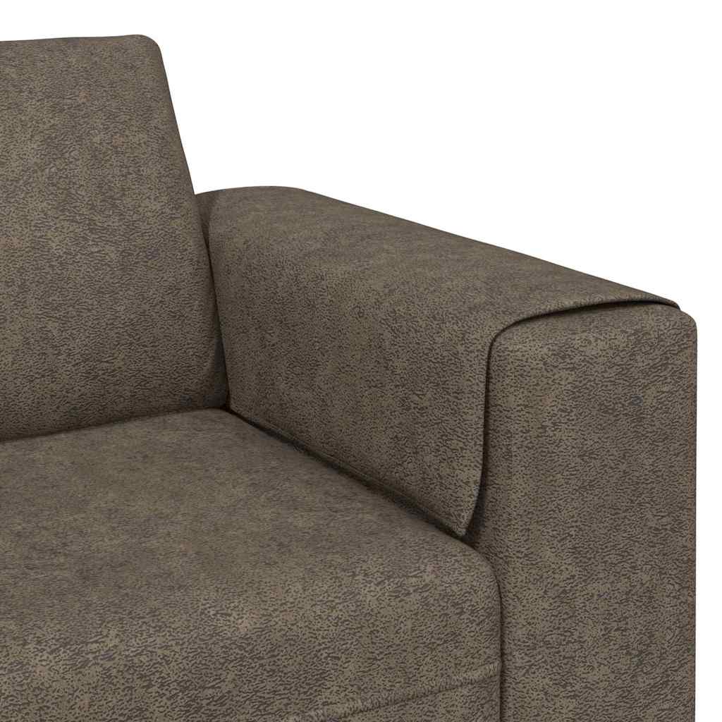 Kanapé Szett 3 pcs Sötétszürke Műbőr velúr