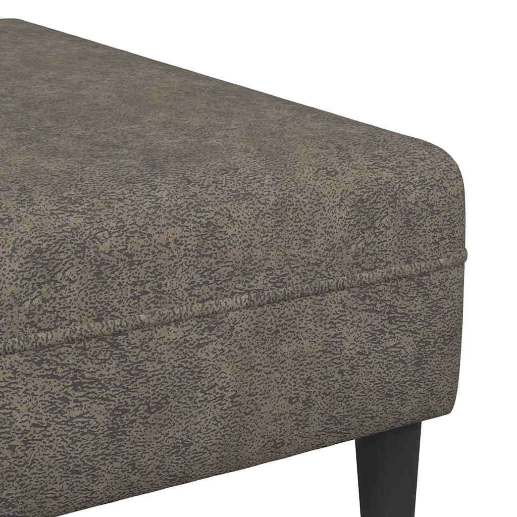 Kanapé Szett 3 pcs Sötétszürke Műbőr velúr