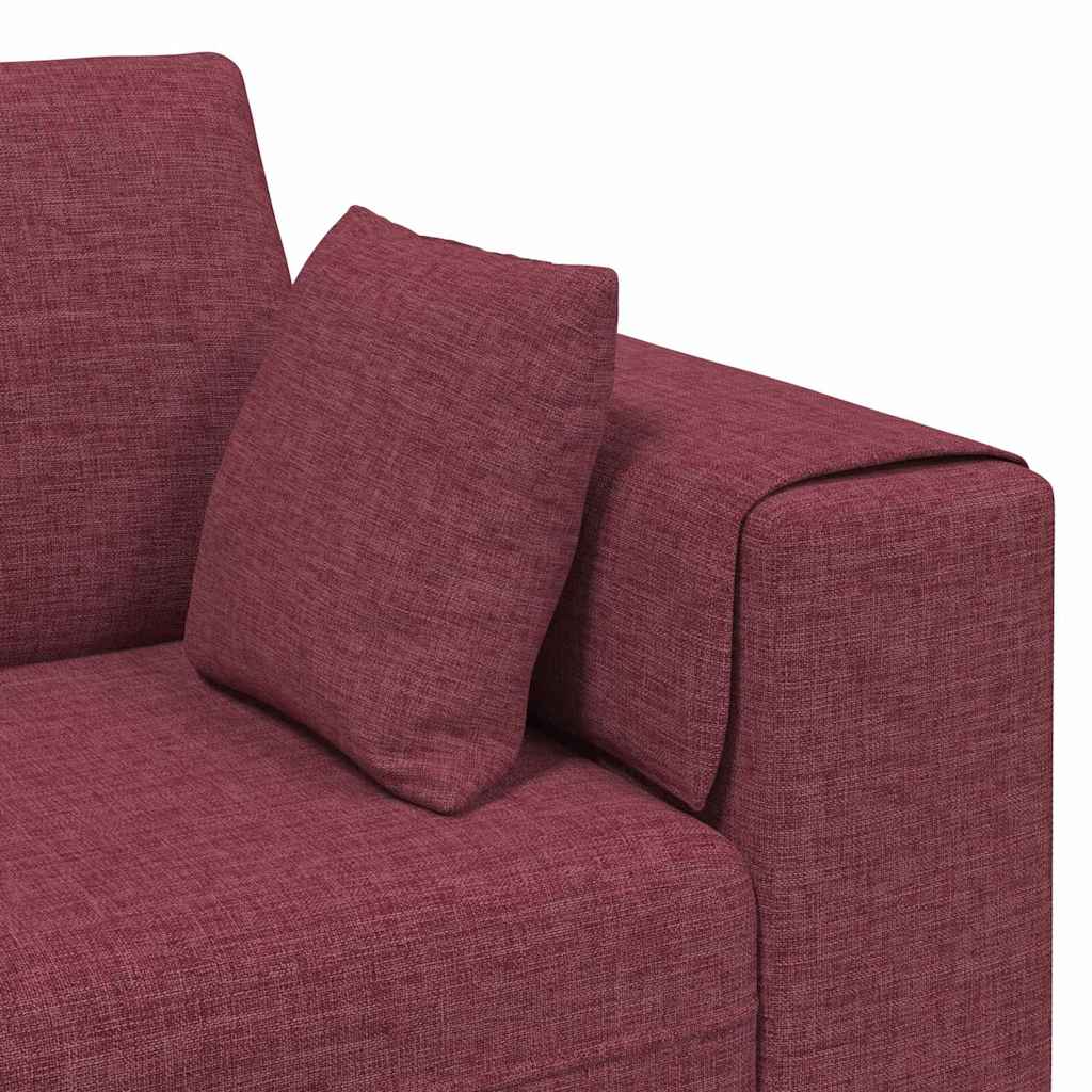 Szövet kanapé párnával 3 pcs Bordó 208 cm szövet