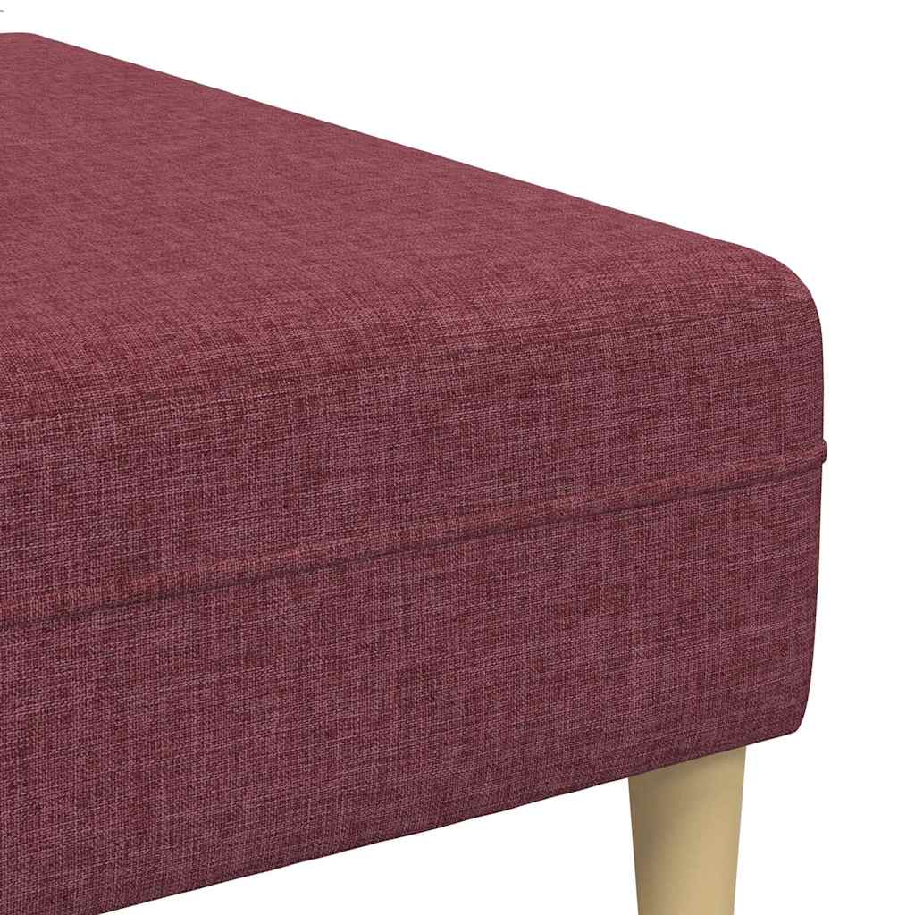 Szövet kanapé párnával 3 pcs Bordó 208 cm szövet