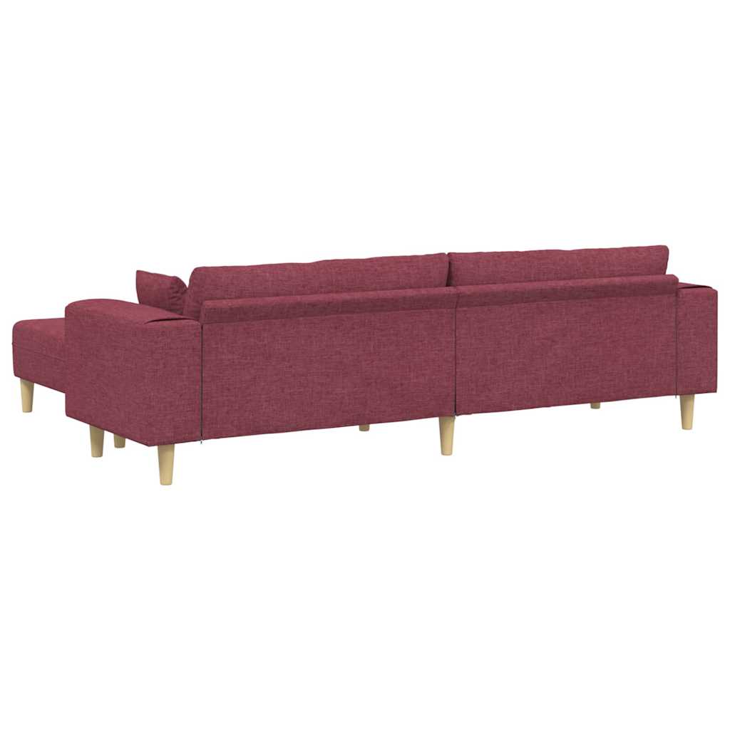Szövet kanapé párnával 3 pcs Bordó 208 cm szövet
