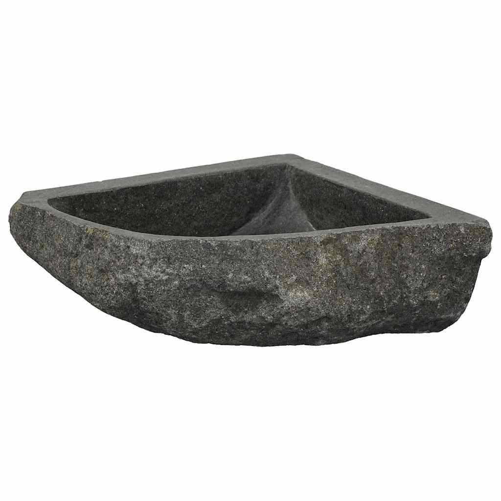 Fali sarokmosdó Szürke (30-37) x (30-37) x 12 cm Folyami kő