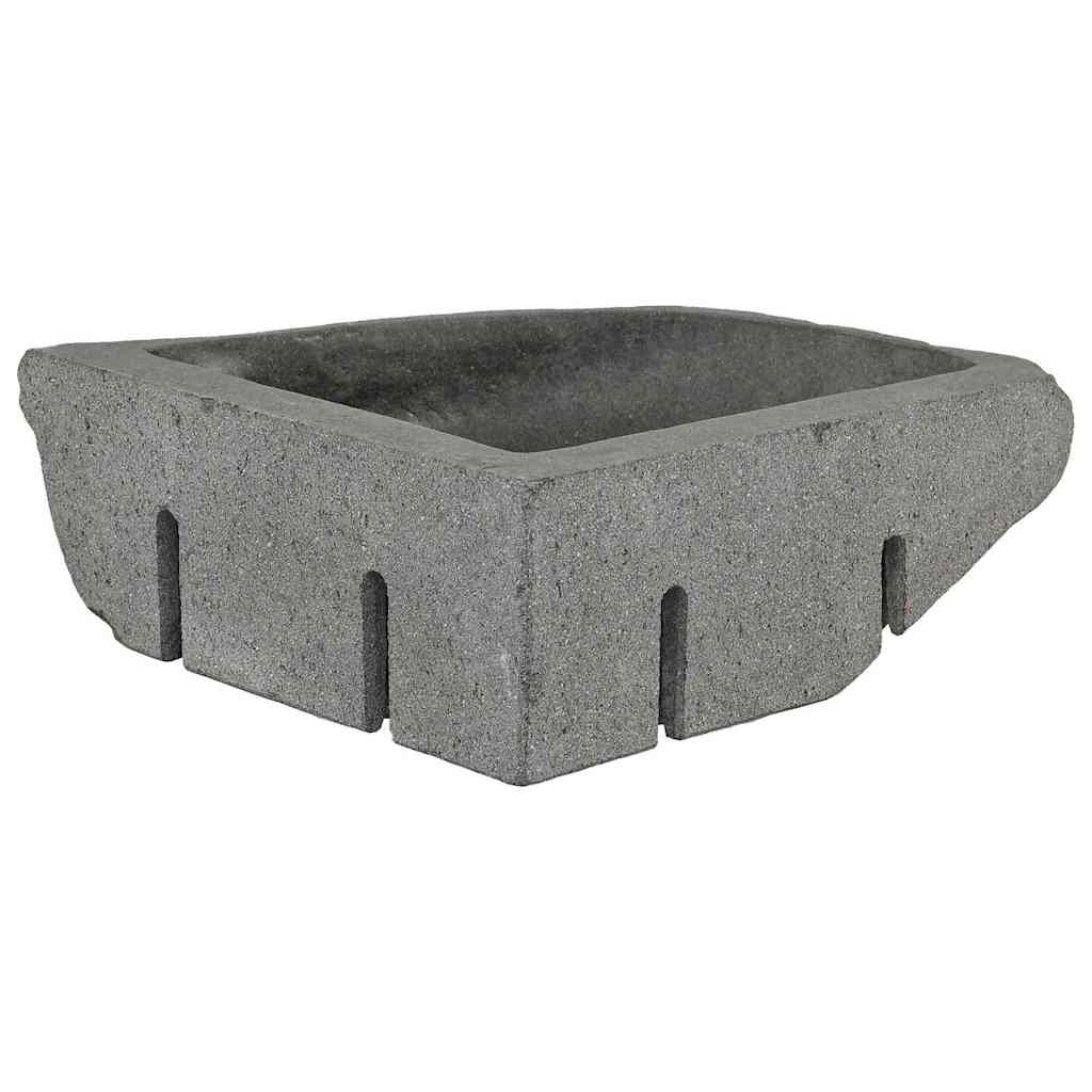 Fali sarokmosdó Szürke (30-37) x (30-37) x 12 cm Folyami kő