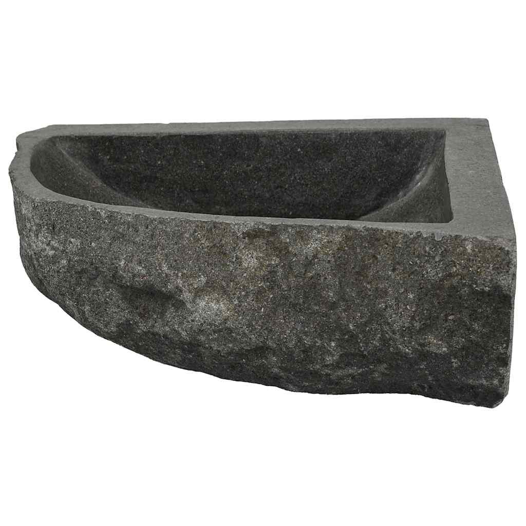 Fali sarokmosdó Szürke (30-37) x (30-37) x 12 cm Folyami kő